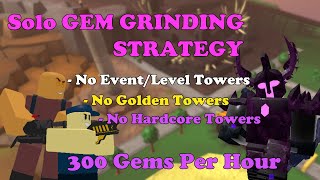 Solo Gem Grinding Strategy With REBALANCED PYROMANCER  Tower Defense Simulator [upl. by Kealey]