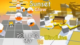 Rolling Sky amp Wind Line  Sunset Glow Fanmade by LiGaYb [upl. by Nalat987]