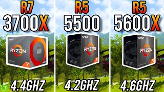 Ryzen 7 3700X vs Ryzen 5 5500 vs Ryzen 5 5600X [upl. by Naraj]