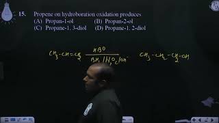 Propene on hydroboration oxidation produces [upl. by Laux]