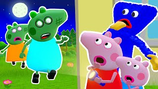 Peppa Pig Zombie Apocalypse  Zombie Attack  Peppa Pig And Huggy Wuggy 3D Animation [upl. by Katushka]