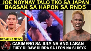 BREAKING NEWS Joe Noynay Talo TKO Sa Round 5 Kay Japanese Jin Sasaki Casimero Sa July Daw lalaban [upl. by Malilliw]