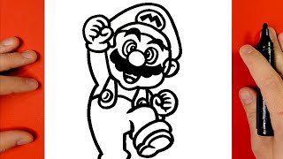 COMMENT DESSINER SUPER MARIO  TUTO DESSIN [upl. by Ahsenauj]