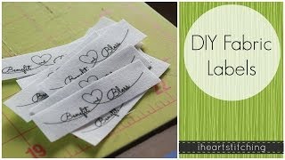 DIY Fabric Labels [upl. by Turne]