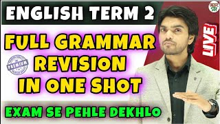 Live Class  Full Grammar Revision  10 English All Grammar In One Shot  Class 10 Term 2 [upl. by Dobb]