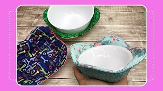 How to Sew a Bowl Cozy with Crafty Gemini [upl. by Abekam]