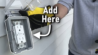 Install An Exterior Outlet In 10 Minutes [upl. by Refinnej]