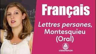 Lettres persanes Montesquieu  préparation à loral  Français  1re  Les Bons Profs [upl. by Coralyn321]