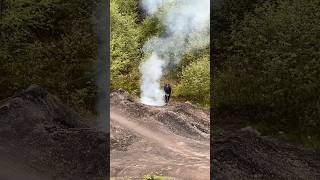 Fire in Brickies firepit fire bikestunt dangerous fypシ oldham manchester kurrgas firestunt [upl. by Docilu611]