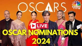 Oscar Nominations 2024 LIVE 96th Academy Awards List  Oppenheimer amp Barbie  Hollywood  IN18L [upl. by Ocsecnarf]