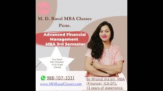 New batch for Advanced Financial Management  AFM MBAsppuexam decisionscience mba [upl. by Waki]