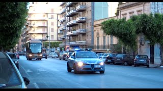 Sirena Polizia Pullman Olympique de Marseille scortato da Polizia in SirenaPolice Escort Pullman [upl. by Chute]