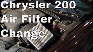 How To Change Engine Air Filter On Chrysler 200 20112017 [upl. by Notanhoj986]