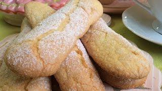 Biscotti quotSAVOIARDIquot Lady fingers ricetta semplice  TUTTI A TAVOLA [upl. by Bowman]