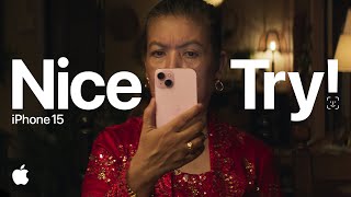 iPhone 15 Face ID  Nice Try  Apple [upl. by Arikahc712]