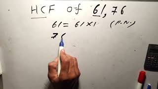 Hcf of 61 76  hcf lcm  Question  Solution  maths  Hindi  Surendra khilery [upl. by Argus190]