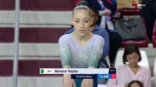 Kaylia Nemour  🥈13400 Beam Final  Doha World Cup 2024 [upl. by Skill]