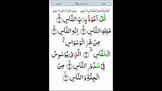 Surah Nas Tilawat Surah Al Nas Beautiful Tilawat Surahnas tilawat learnquran [upl. by Goodrich920]