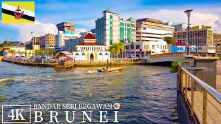 4K Brunei Morning Walking Tour  Bandar Seri Begawan 2023 [upl. by Oirobil]