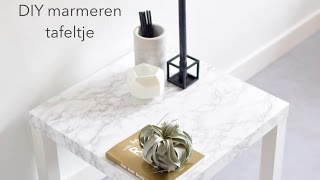 DIY 2 Marmeren bijzettafel [upl. by Anaile]