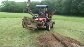 Geothermal Horizontal Loop Installation with a Chain Trencher [upl. by Colston136]