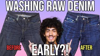 WASHING RAW SELVEDGE DENIM JEANS EARLY WHAT HAPPENED [upl. by Calvinna]