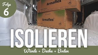 Isolieren  dämmen unseres Campervans mit Armaflex  Boden fertig [upl. by Nirik431]