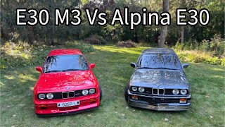 Driving Two Highly Coveted BMW E30s The E30 M3 Vs The Alpina B6  Direct Comparison [upl. by Arbe]