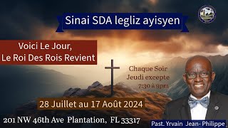 GRANDE CAMPAGNE DEVANGELISATION  08092024 I Past Yrvain JP  Sinai Haitian SDA Church [upl. by Kcirdorb631]