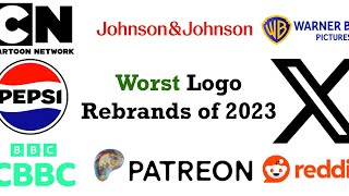 Worst Logo Rebrands of 2023 [upl. by Aniuqahs129]