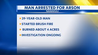 Man arrested for Arson in 4acre Maili brush fire [upl. by Ordisy545]