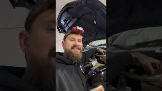 Tech tip for a collapsed rad hose powerstroke mechanic techtips [upl. by Navlys]