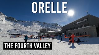 Skiing Orelle the fourth valley in Les 3 Vallées 4K UHD [upl. by Neelrak]