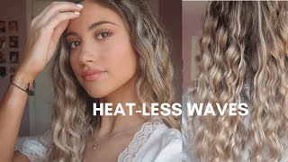 HEATLESS OVERNIGHT CRIMPEDWAVY HAIR TUTORIAL  no socks or straws [upl. by Lagiba657]