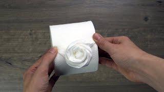 🌹 How to Make an Easy Rose on a Toilet Paper Roll [upl. by Ariajaj]