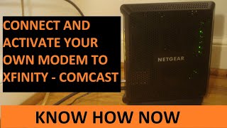 Connect and Activate Your Own Cable Modem to Xfinity Comcast [upl. by Anirtac]