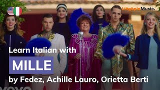 Fedez Feat Achille Lauro Feat Orietta Berti  Mille Lyrics  Testo English amp Italian [upl. by Minnaminnie]