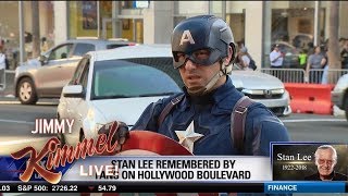 Hollywood Blvd Superheroes Mourn Stan Lee [upl. by Adnirod]