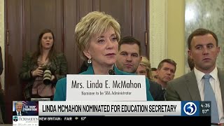 Linda McMahon nominated to lead US Department of Education [upl. by Aicala338]