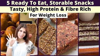 5 Ready to Eat Storable Snacks Recipe  High Protein for Weight Loss  Sattu Makhana amp Chocolate [upl. by Barram]