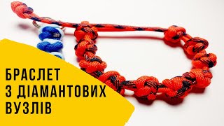 Браслет з паракорду Плетіння quotДіамантовий вузолquot на дві нитки [upl. by Otreblaug]