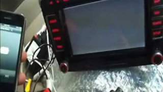 iPhone TVOUT2 Video to RNS510 via Kufatec IMA Adapter [upl. by Ernestus194]