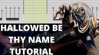 Iron Maiden  Hallowed Be Thy Name  Guitar Tutorial with tabs [upl. by Kirat]