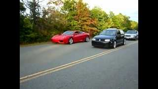 VW Golf R32 Vs Ferrari Modena 360 [upl. by Nivla33]