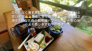 なんとなく滝を見ながら蕎麦をいただきたいと思います👍龍頭之茶屋パワースポットを心地よく感じますねー栃木県日光は素晴らしい所です👍 さかなと森の観察園ニジマスとチョウザメマイナスイオン最高です♪の巻き [upl. by Naga]