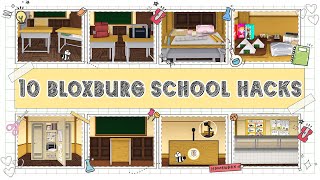 Bloxburg  10 School Building Hacks with New Shapes  Tips amp Designs  Series 17 [upl. by Nnaytsirk]