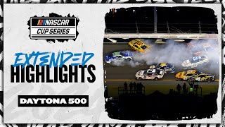 Daytona 500 ends with a Big One  NASCAR Cup Series Extended Highlights [upl. by Akerdna]