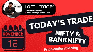 12 NOV 2024  Options intraday Trading  Tamil trade [upl. by Statis]