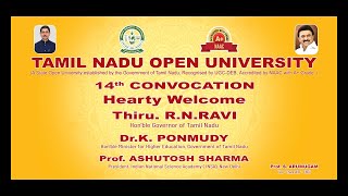 Tamil Nadu Open University  14th Convocation [upl. by Dachy]