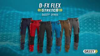 DFX FLEX  DASSY Dynax work trousers with stretch and knee pockets [upl. by Stanly203]